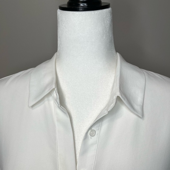 Pleione Hi-Lo Long Sleeve Collared Tunic Blouse - Picture 4 of 11